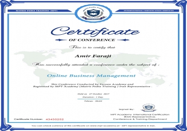 گواهینامه Matris Pedia Training